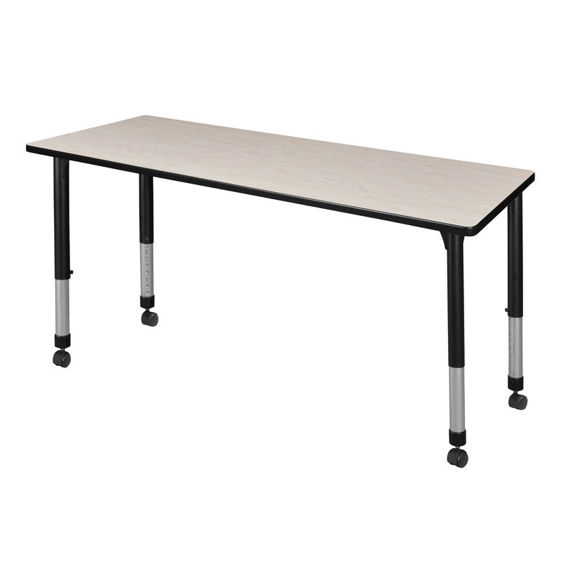Regency Kee Height Adjustable Mobile Classroom Activity Table 72"W x 24"D x 23"H - 34"H (REG - MT7224C) - SchoolOutlet