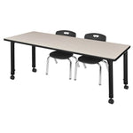 Regency Kee Flexible Mobile Classroom Set with 2 Andy Stack Chairs 72W