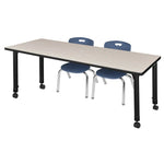 Regency Kee Flexible Mobile Classroom Set with 2 Andy Stack Chairs 72W