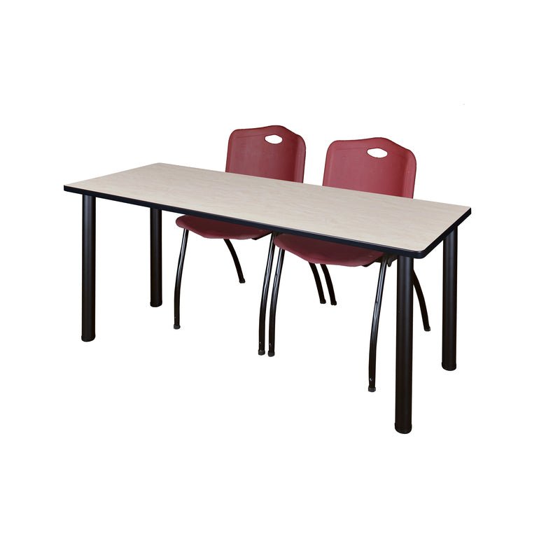 Regency Kee Training Table with 2 M Stack Chairs 72W" x 24D" x 29H" (REG - MT7224 - 47) - SchoolOutlet