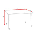 Regency Kee Professional Rectangular Mobile Training Seminar Table 72