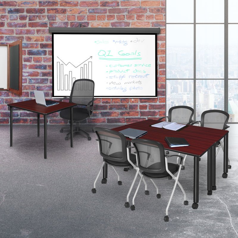 Regency Kee Professional Rectangular Mobile Training Seminar Table 72" W x 24" D x 29" H (REG - MTC7224) - SchoolOutlet