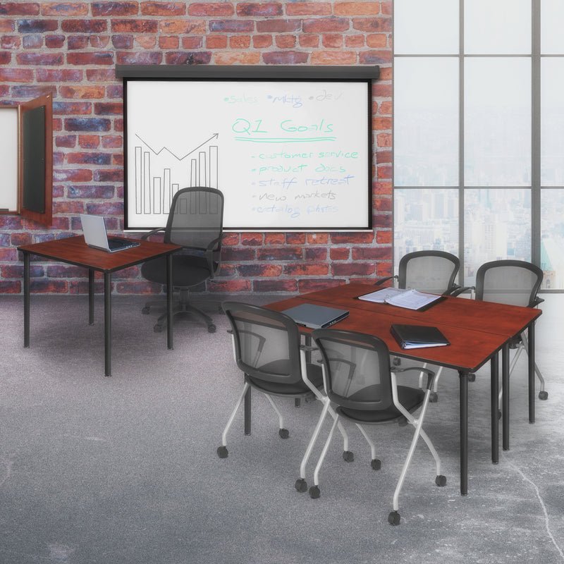 Regency Kee Professional Rectangular Mobile Training Seminar Table 72" W x 24" D x 29" H (REG - MTC7224) - SchoolOutlet