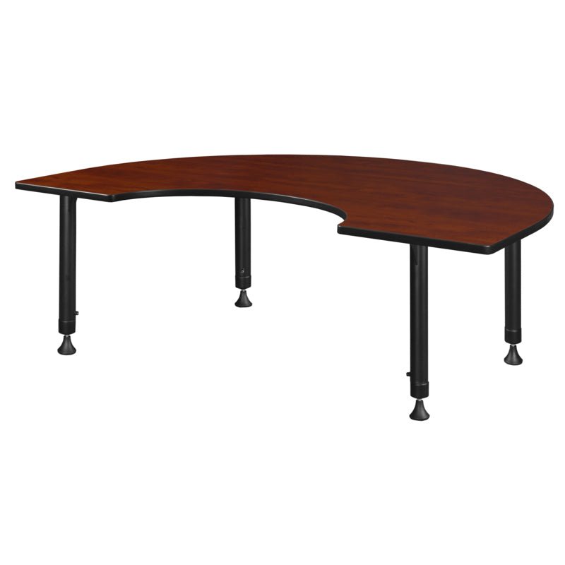 Regency Kee Interactive Kidney Shaped Height Adjustable Classroom Table 72" W x 48" D x 22 - 32" H (REG - MTKY7248) - SchoolOutlet