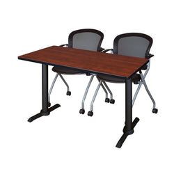 Regency Cain Efficient Seminar Set with 2 Cadence Nesting Chairs 48" x 24" x 29" (REG-MTRCT4824-23)