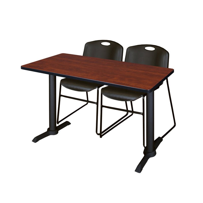 Regency Cain Collaborative Seminar Suite with 2 Zeng Stack Chairs 48" x 24" x 29" (REG - MTRCT4824 - 44) - SchoolOutlet