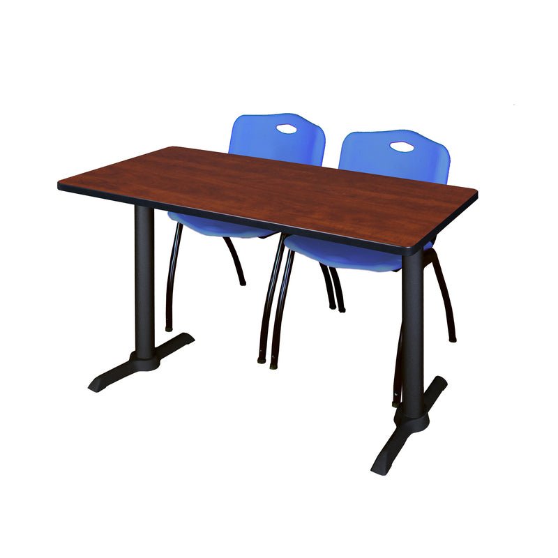 Regency Cain Versatile Seminar Station with 2 M Stack Chairs 48" x 24" x 29" (REG - MTRCT4824 - 47) - SchoolOutlet