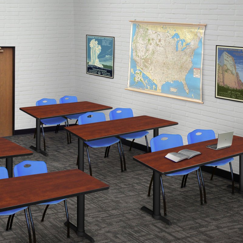 Regency Cain Versatile Seminar Station with 2 M Stack Chairs 48" x 24" x 29" (REG - MTRCT4824 - 47) - SchoolOutlet
