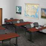 Regency Cain Ergonomic Seminar Workspace with 2 Knight Mesh Chairs 48