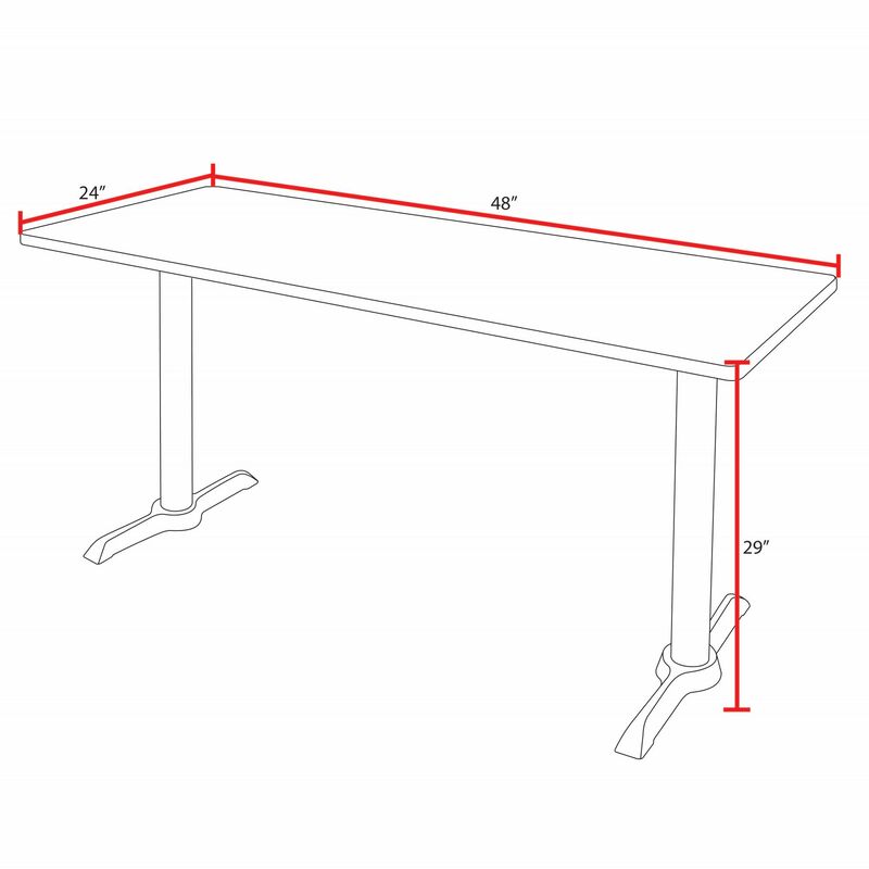 Regency Cain Ergonomic Seminar Workspace with 2 Knight Mesh Chairs 48" x 24" x 29" (REG - MTRCT4824 - 56) - SchoolOutlet