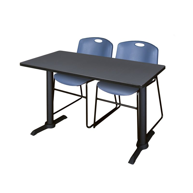 Regency Cain Collaborative Seminar Suite with 2 Zeng Stack Chairs 48" x 24" x 29" (REG - MTRCT4824 - 44) - SchoolOutlet