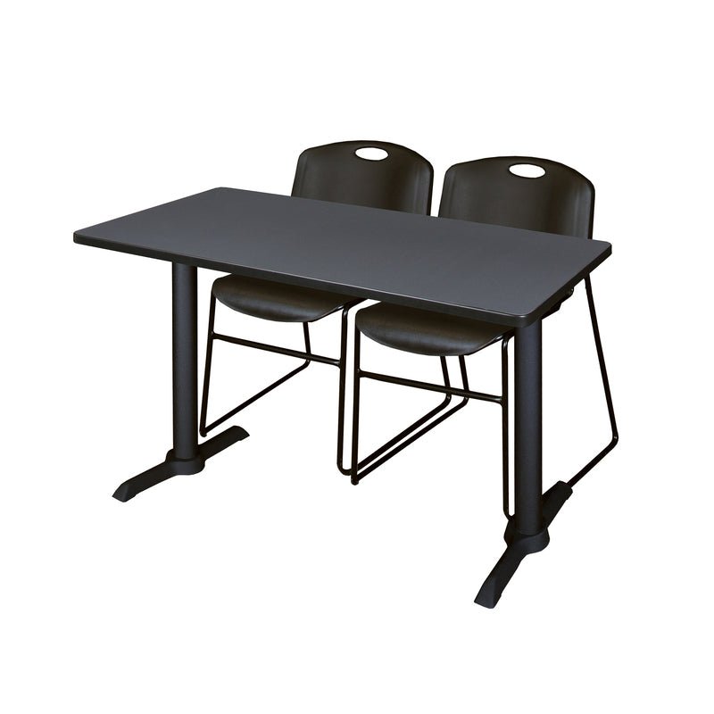 Regency Cain Collaborative Seminar Suite with 2 Zeng Stack Chairs 48" x 24" x 29" (REG - MTRCT4824 - 44) - SchoolOutlet