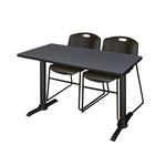 Regency Cain Collaborative Seminar Suite with 2 Zeng Stack Chairs 48