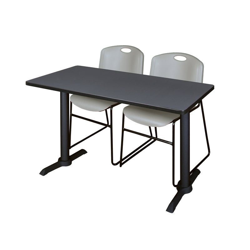 Regency Cain Collaborative Seminar Suite with 2 Zeng Stack Chairs 48" x 24" x 29" (REG - MTRCT4824 - 44) - SchoolOutlet