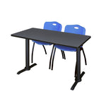 Regency Cain Versatile Seminar Station with 2 M Stack Chairs 48