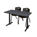 Regency Cain Versatile Seminar Station with 2 M Stack Chairs 48