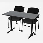 Regency Cain Ergonomic Seminar Workspace with 2 Knight Mesh Chairs 48