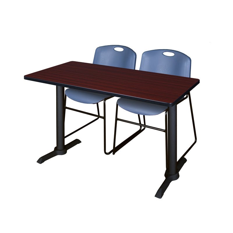 Regency Cain Collaborative Seminar Suite with 2 Zeng Stack Chairs 48" x 24" x 29" (REG - MTRCT4824 - 44) - SchoolOutlet
