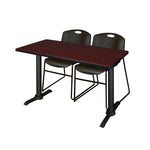 Regency Cain Collaborative Seminar Suite with 2 Zeng Stack Chairs 48