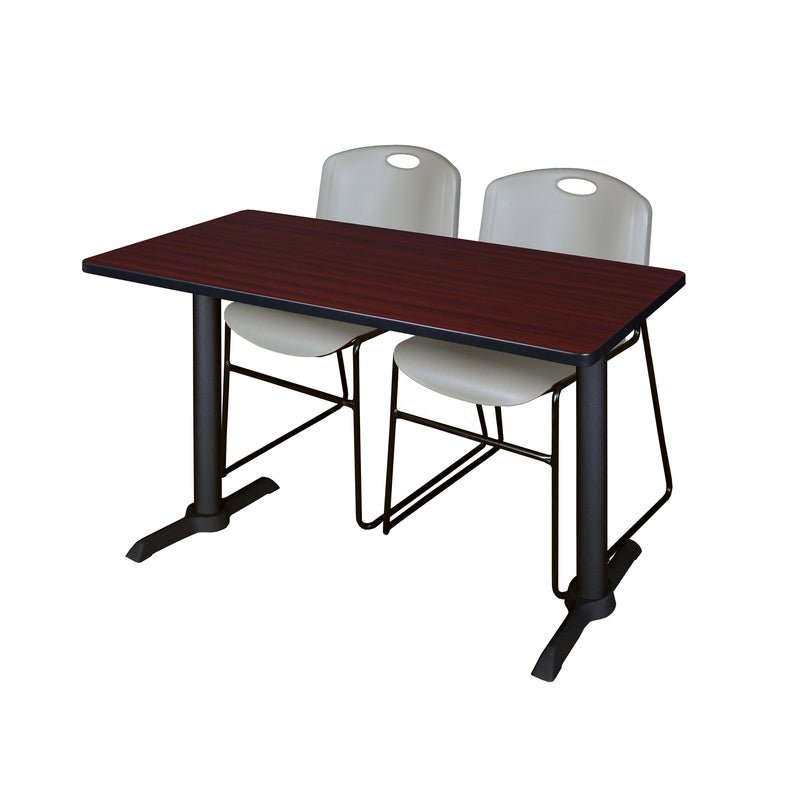 Regency Cain Collaborative Seminar Suite with 2 Zeng Stack Chairs 48" x 24" x 29" (REG - MTRCT4824 - 44) - SchoolOutlet