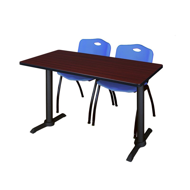 Regency Cain Versatile Seminar Station with 2 M Stack Chairs 48" x 24" x 29" (REG - MTRCT4824 - 47) - SchoolOutlet