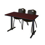 Regency Cain Versatile Seminar Station with 2 M Stack Chairs 48