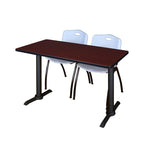 Regency Cain Versatile Seminar Station with 2 M Stack Chairs 48
