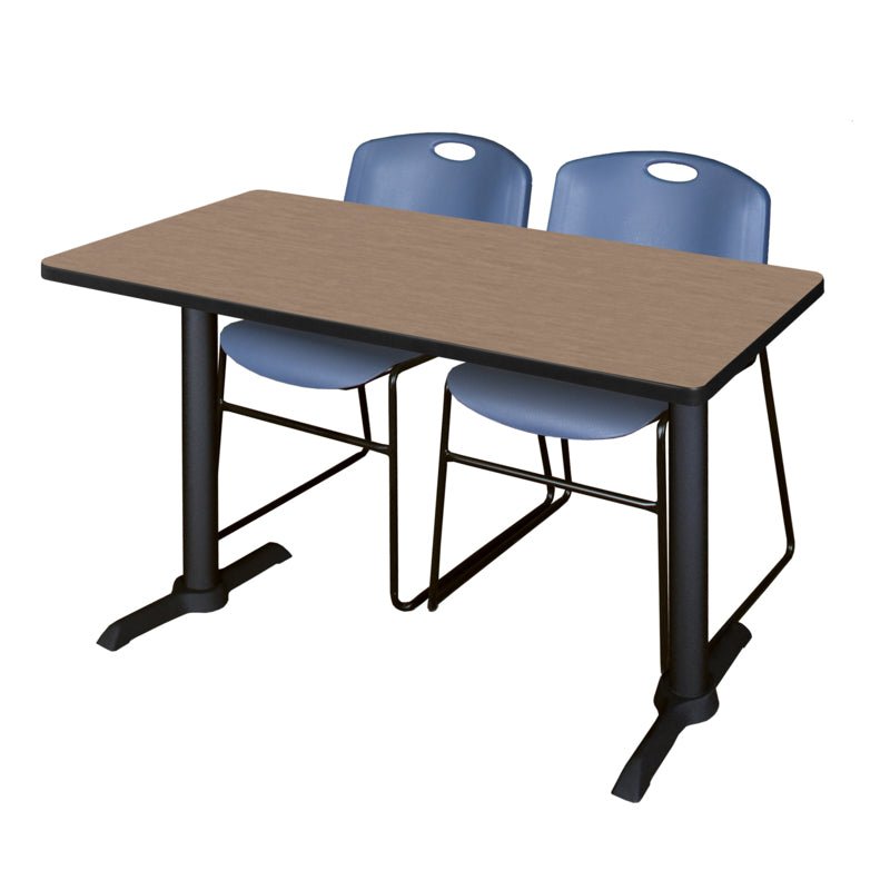 Regency Cain Collaborative Seminar Suite with 2 Zeng Stack Chairs 48" x 24" x 29" (REG - MTRCT4824 - 44) - SchoolOutlet