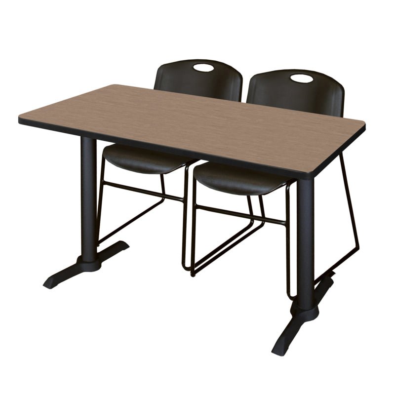 Regency Cain Collaborative Seminar Suite with 2 Zeng Stack Chairs 48" x 24" x 29" (REG - MTRCT4824 - 44) - SchoolOutlet