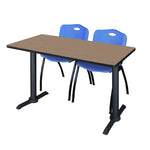 Regency Cain Versatile Seminar Station with 2 M Stack Chairs 48