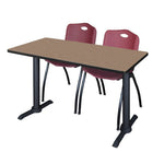 Regency Cain Versatile Seminar Station with 2 M Stack Chairs 48