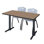 Regency Cain Versatile Seminar Station with 2 M Stack Chairs 48