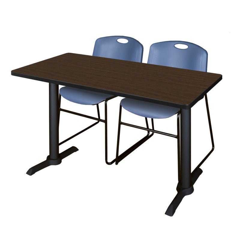 Regency Cain Collaborative Seminar Suite with 2 Zeng Stack Chairs 48" x 24" x 29" (REG - MTRCT4824 - 44) - SchoolOutlet