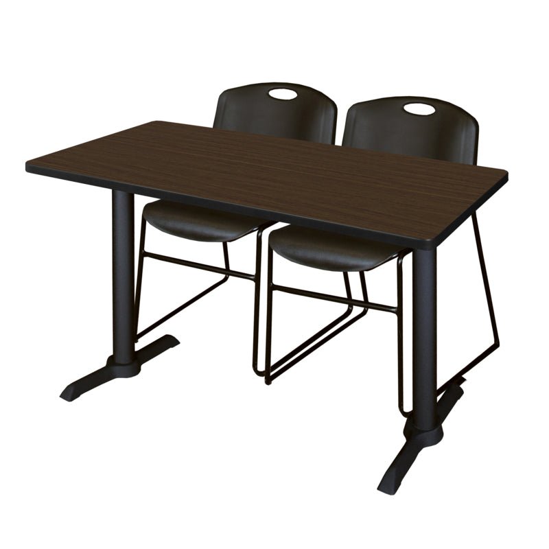 Regency Cain Collaborative Seminar Suite with 2 Zeng Stack Chairs 48" x 24" x 29" (REG - MTRCT4824 - 44) - SchoolOutlet