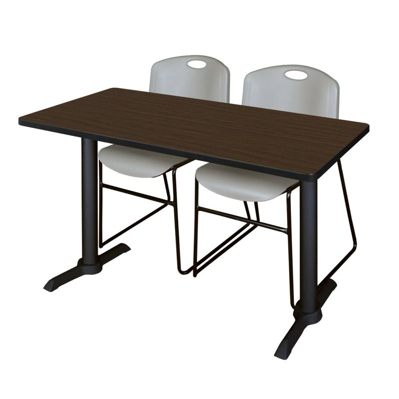 Regency Cain Collaborative Seminar Suite with 2 Zeng Stack Chairs 48" x 24" x 29" (REG - MTRCT4824 - 44) - SchoolOutlet