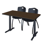 Regency Cain Versatile Seminar Station with 2 M Stack Chairs 48