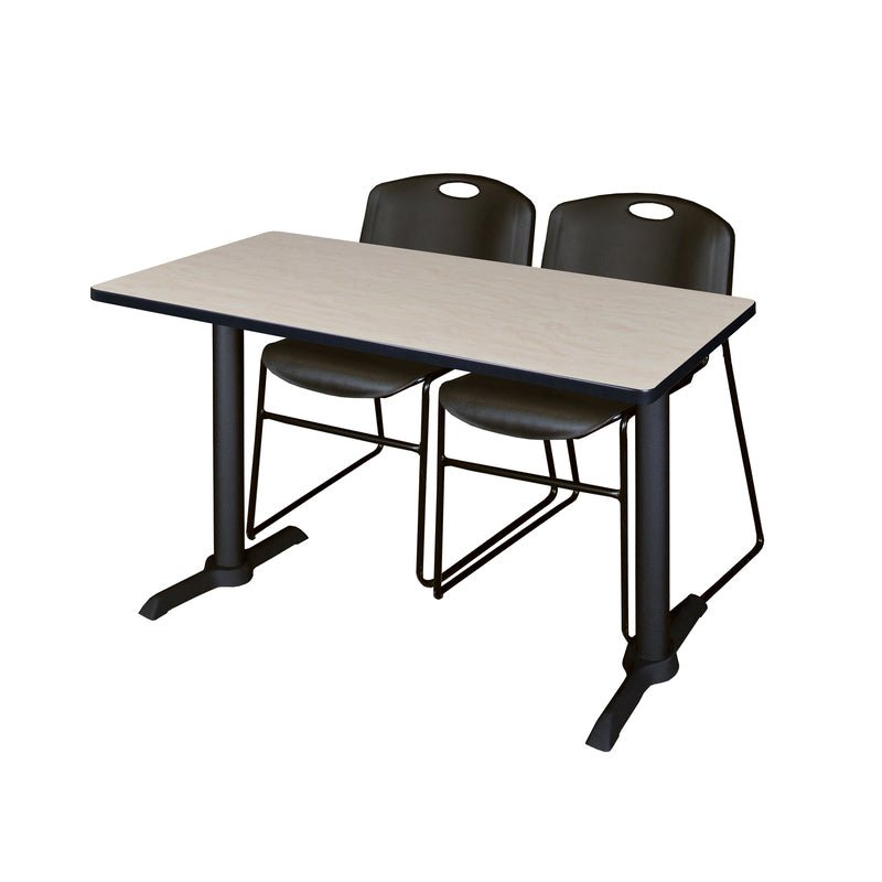 Regency Cain Collaborative Seminar Suite with 2 Zeng Stack Chairs 48" x 24" x 29" (REG - MTRCT4824 - 44) - SchoolOutlet