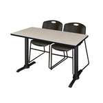 Regency Cain Collaborative Seminar Suite with 2 Zeng Stack Chairs 48