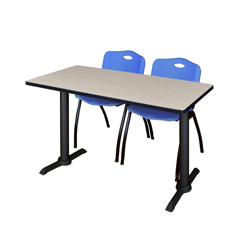 Regency Cain Versatile Seminar Station with 2 M Stack Chairs 48" x 24" x 29" (REG - MTRCT4824 - 47) - SchoolOutlet