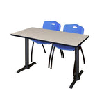 Regency Cain Versatile Seminar Station with 2 M Stack Chairs 48