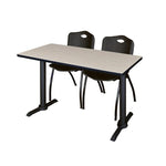 Regency Cain Versatile Seminar Station with 2 M Stack Chairs 48