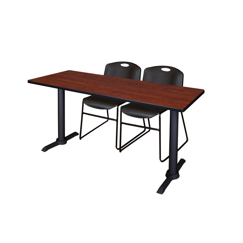 Regency Cain Collaborative Seminar Suite with 2 Zeng Stack Chairs 60" x 24" x 29" (REG - MTRCT6024 - 44) - SchoolOutlet
