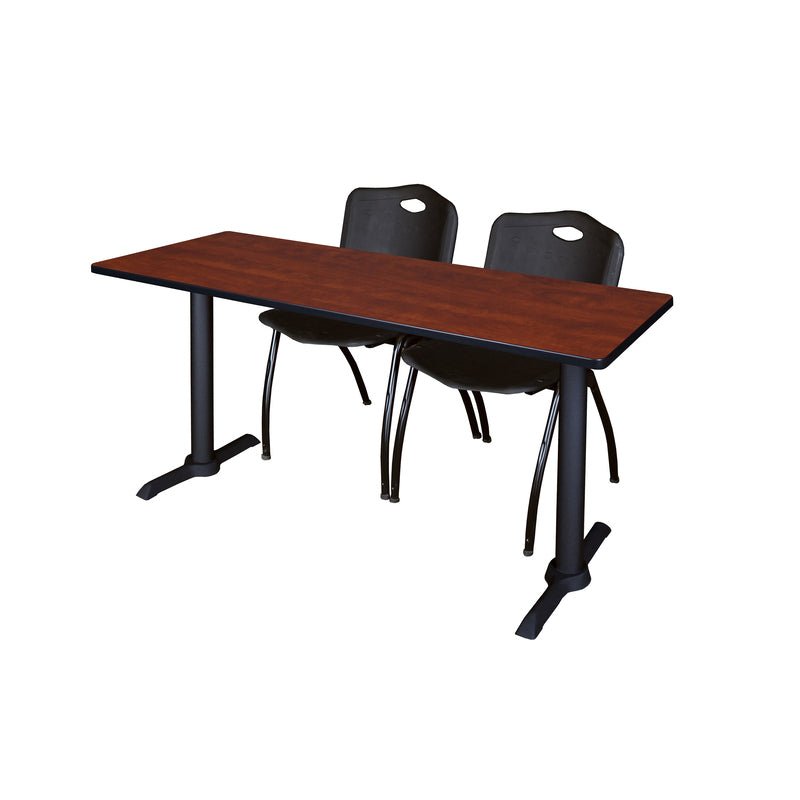 Regency Cain Versatile Seminar Station with 2 M Stack Chairs 60" x 24" x 29" (REG - MTRCT6024 - 47) - SchoolOutlet