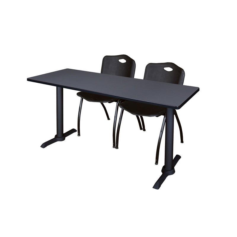 Regency Cain Versatile Seminar Station with 2 M Stack Chairs 60" x 24" x 29" (REG - MTRCT6024 - 47) - SchoolOutlet