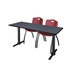 Regency Cain Versatile Seminar Station with 2 M Stack Chairs 60