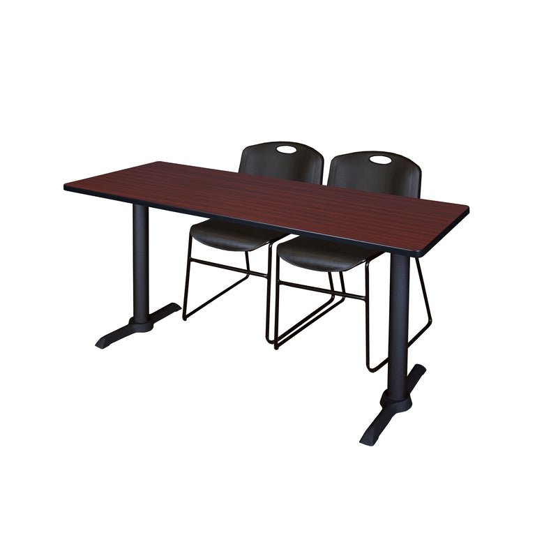 Regency Cain Collaborative Seminar Suite with 2 Zeng Stack Chairs 60" x 24" x 29" (REG - MTRCT6024 - 44) - SchoolOutlet