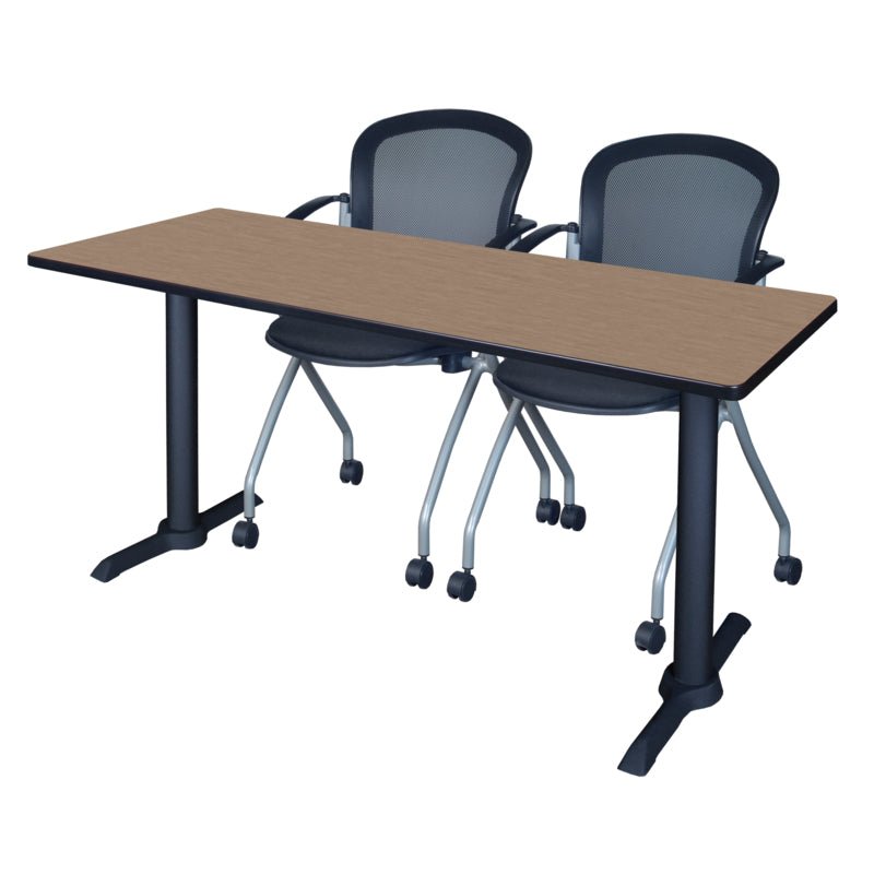 Regency Cain Expansive Seminar Solution with 2 Cadence Nesting Chairs 60" x 24" x 29" (REG - MTRCT6024 - 23) - SchoolOutlet