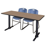 Regency Cain Collaborative Seminar Suite with 2 Zeng Stack Chairs 60