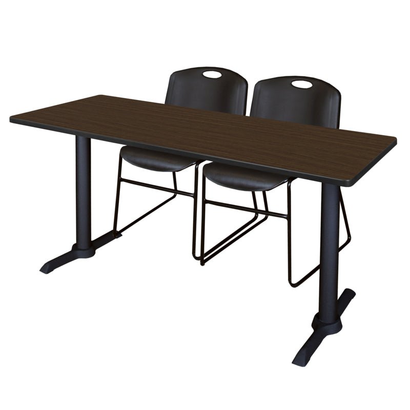 Regency Cain Collaborative Seminar Suite with 2 Zeng Stack Chairs 60" x 24" x 29" (REG - MTRCT6024 - 44) - SchoolOutlet