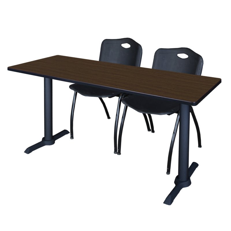 Regency Cain Versatile Seminar Station with 2 M Stack Chairs 60" x 24" x 29" (REG - MTRCT6024 - 47) - SchoolOutlet